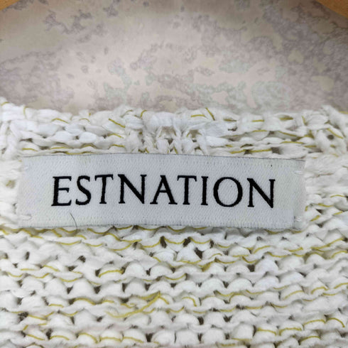 エストネーション ESTNATION スエードタッチ クルーネックニット レディース JPN:M