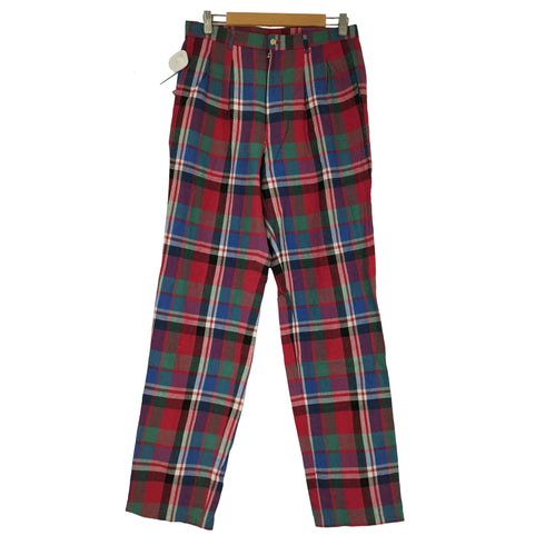 チャップスラルフローレン CHAPS RALPH LAUREN 80S チェック2タックスラックスパンツ メンズ 82