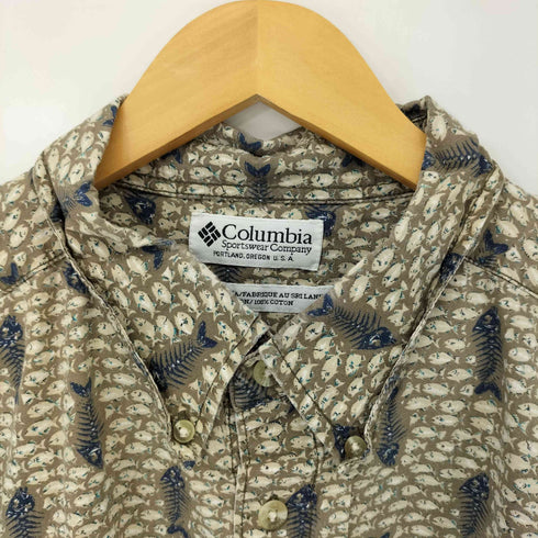 コロンビアスポーツウェア Columbia Sportswear 00S 魚拓 S/S BDシャツ メンズ import:XL