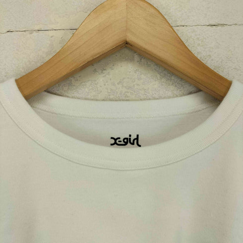エックスガール X-girl CHENILLE EMBROIDERED LOGO S/S TOP レディース JPN:M