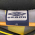 アンブロ UMBRO 00S ロゴ刺繍 ストライプ ゲームシャツ メンズ import:L