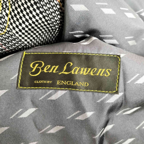 Ben Lawens 千鳥格子 比翼 ステンカラーコート メンズ import:L