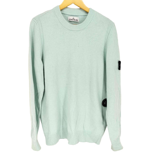 ストーンアイランド STONE ISLAND ロゴパッチクルーネックニット メンズ L