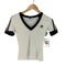 アディダスオリジナルス adidas Originals スリーストライプス Vネック スリム半袖Tシャツ レディース JPN:M