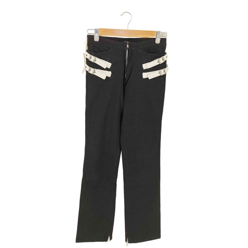 バジュラ bajra ベルトデザイン 裾ジップストレッチパンツ レディース JPN:M