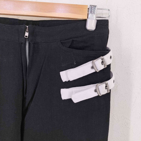 バジュラ bajra ベルトデザイン 裾ジップストレッチパンツ レディース JPN:M