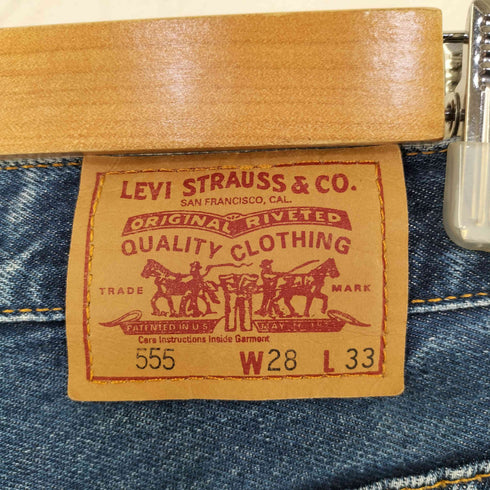 リーバイス Levis オーストラリア製 555 ボタン裏341 ボタンフライデニムパンツ レディース W28 L33