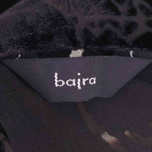 バジュラ bajra スカル 総柄 ベルベット シルクシャツ レディース JPN:S