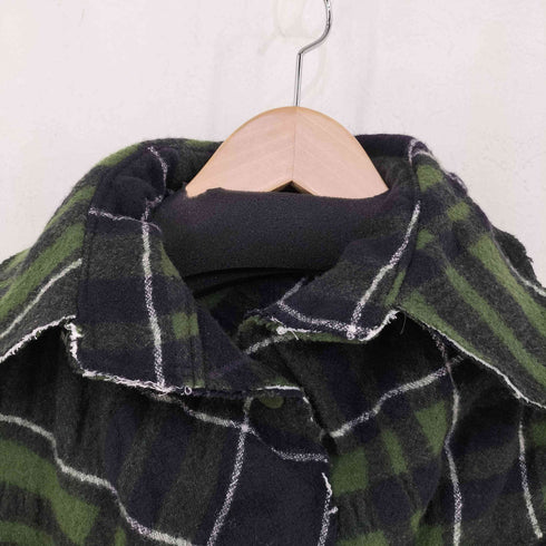 バジュラ bajra ウール チェック柄 変形ジャケット レディース ONE SIZE