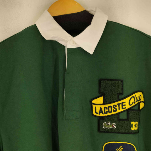ラコステ LACOSTE ロゴ刺繍 ラガーシャツ メンズ import:L