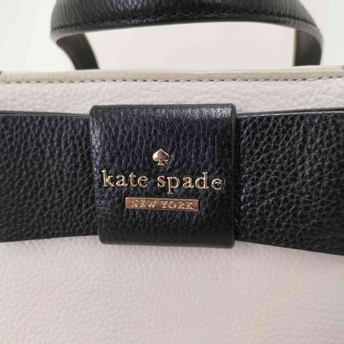 ケイトスペード Kate spade リボン 2WAY シボレザー ボックス ショルダー バッグ レディース
