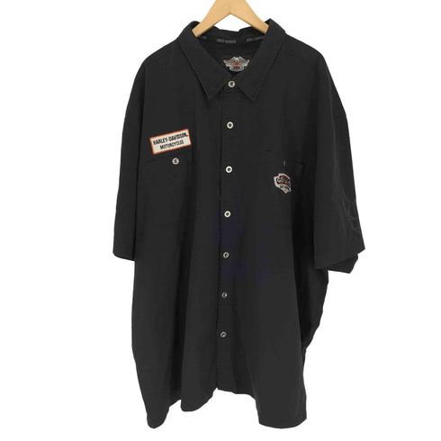 ハーレーダビッドソン HARLEY-DAVIDSON パッチデザイン 半袖 ワークシャツ メンズ 5XL