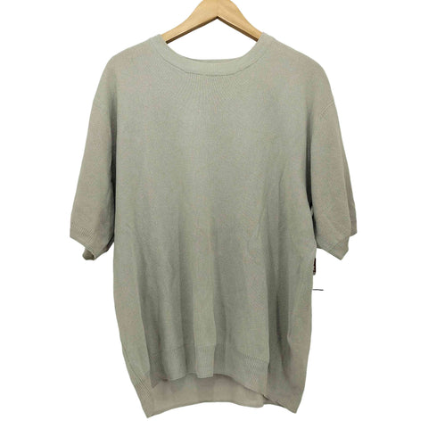 ユナイテッドアローズグリーンレーベルリラクシング UNITED ARROWS green label relaxing 25SS ペーパー ハーフミラノ ニット クルーネック 半袖Tシャツ メンズ JPN:M