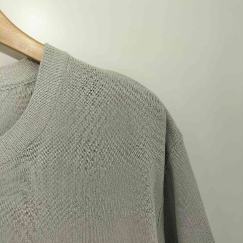 ユナイテッドアローズグリーンレーベルリラクシング UNITED ARROWS green label relaxing 25SS ペーパー ハーフミラノ ニット クルーネック 半袖Tシャツ メンズ JPN:M