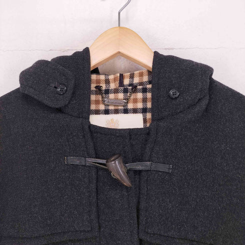 アクアスキュータム AQUASCUTUM MADE IN ENGLAND 裏地チェックウールダッフルコート メンズ