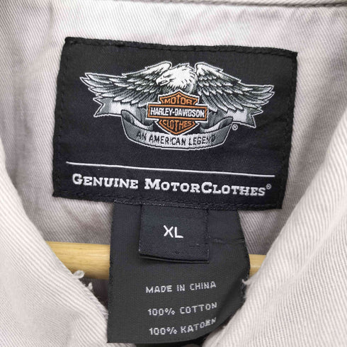 ハーレーダビッドソン HARLEY-DAVIDSON 11SS MILITARY STYLE WOVEN バイカラー S/S ワーク シャツ メンズ import:XL