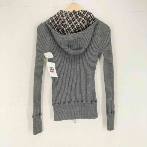 バーバリーブルーレーベル BURBERRY BLUE LABEL ウールリブニットパーカー レディース EUR:38