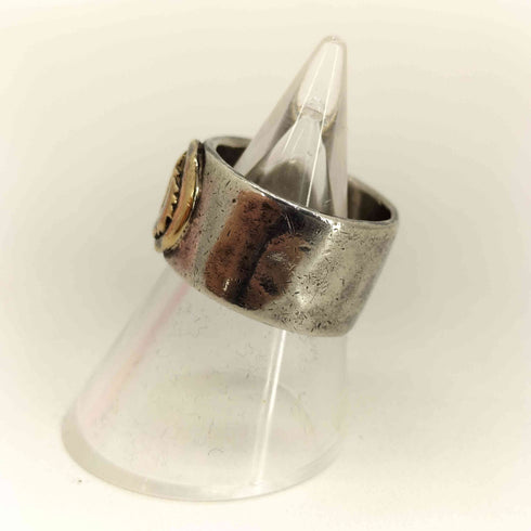 TADY&KING SILVER×K18 GPウルフ 平打ちリング レディース 9号