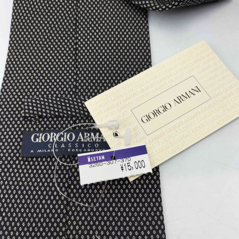 ジョルジオアルマーニ Giorgio Armani 80S イタリア製 CLASSICO 総柄 シルク ネクタイ メンズ