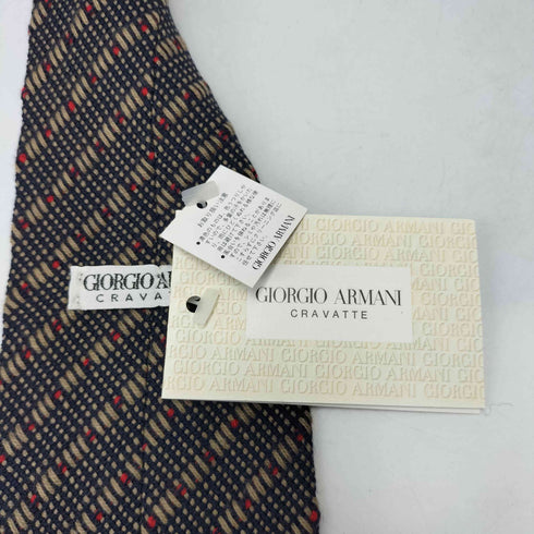 ジョルジオアルマーニ Giorgio Armani 90S イタリア製 白タグ CRAVATTE 織り 総柄 ネクタイ メンズ