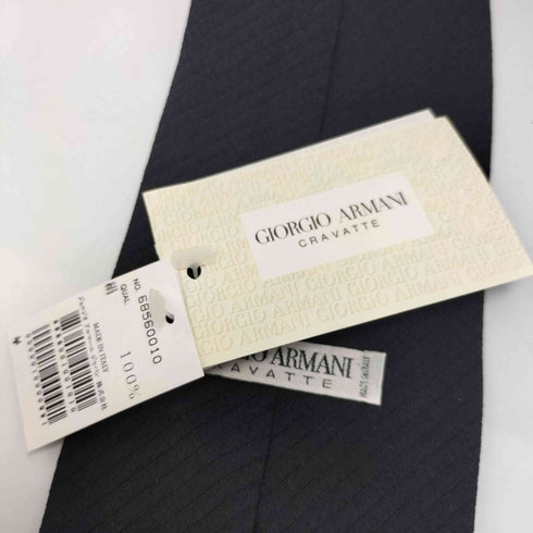 ジョルジオアルマーニ Giorgio Armani 90S イタリア製 白タグ CRAVATTE 凹凸 ストライプ シルク ネクタイ メンズ