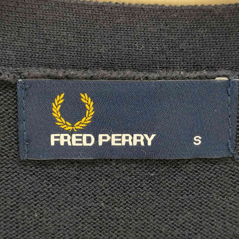 フレッドペリー FRED PERRY ロゴ刺繍 ストライプカーディガン メンズ import:S