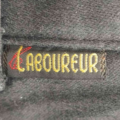 Le Laboureur DROIT 99 ブラック モールスキン ワークトラウザー メンズ 38