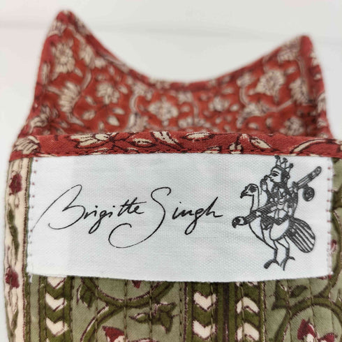 Brigitte Singh ブリジット・シン ブロックプリント キルティング 花柄 コインケース 小物入れ レディース