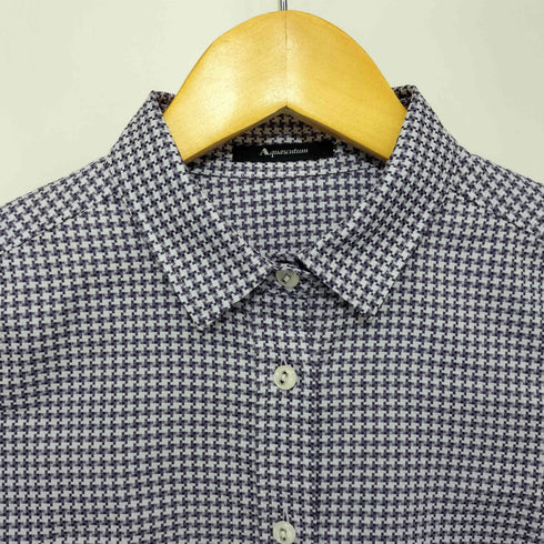 アクアスキュータム AQUASCUTUM 総柄 L/S レギュラーカラー シャツ レディース 10