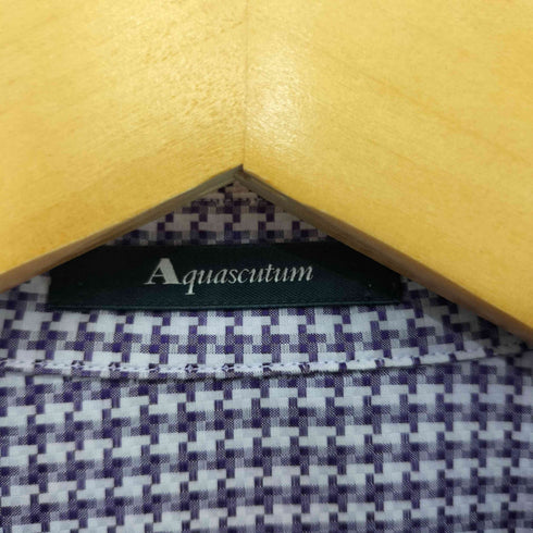 アクアスキュータム AQUASCUTUM 総柄 L/S レギュラーカラー シャツ レディース 10