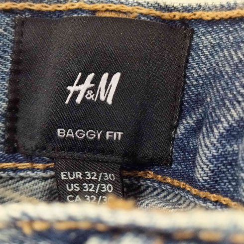 エイチアンドエム H&M ワイドカーゴデニムパンツ メンズ 32/30
