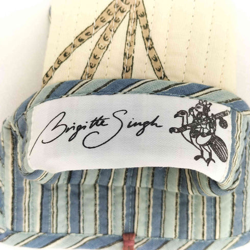 Brigitte Singh ブリジット・シン ブロックプリント キルティング 花・樹木柄 コインケース 小物入れ レディース