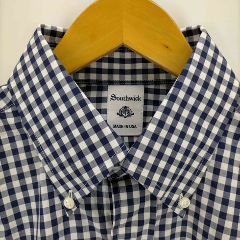 サウスウィック southwick ポプリン ギンガムチェック ボタンダウンシャツ メンズ 15 1/2