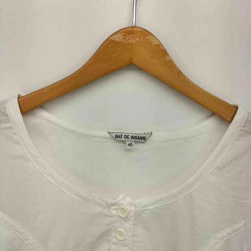 MAT DE MISAINE ドロストヘンリ―ネック 切替 S/S カットソー レディース FR:40