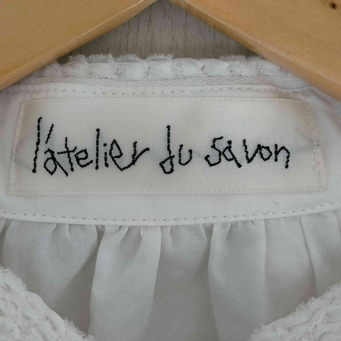 l’atelier du savon フラワー襟 クロップドブラウス レディース FREE
