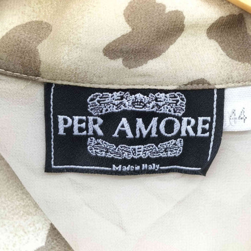 PER AMORE イタリア製 レオパード シアー ブラウス アンサンブル レディース EUR:44