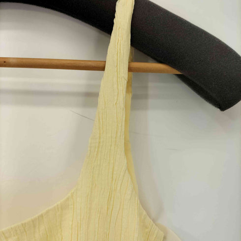 ザラ ZARA テクスチャー織地ミディ丈ワンピース レディース import:L