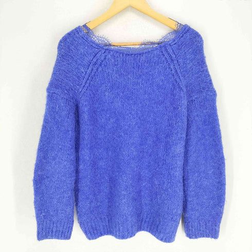 ザラ ZARA レース付きアクリルナイロンニット レディース import:M