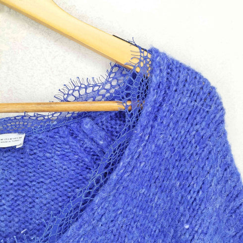ザラ ZARA レース付きアクリルナイロンニット レディース import:M