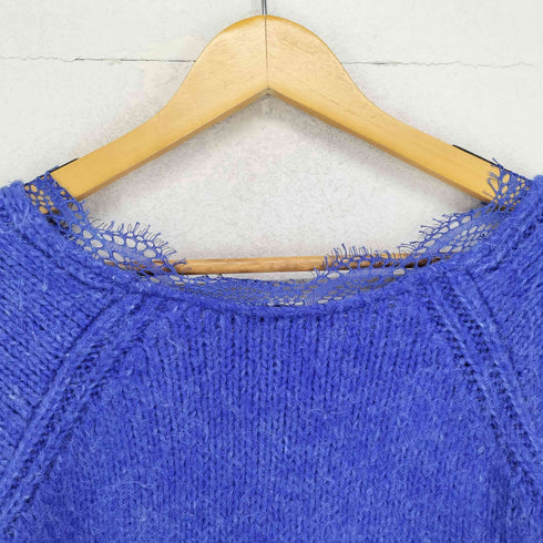 ザラ ZARA レース付きアクリルナイロンニット レディース import:M