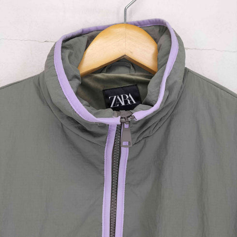 ザラ ZARA ナイロン切替フリースジャケット レディース import:M
