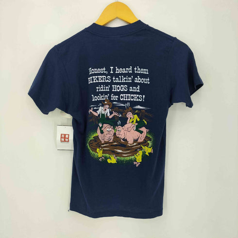 80S USA製 ブタプリント ポケットTシャツ メンズ import:S