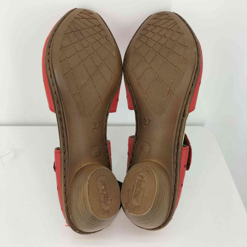 rieker イタリア製 レザー パンチング ストラップパンプス メリージェーン レディース EUR:37