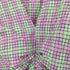 ザラ ZARA CHECK PRINT DRESS パフスリーブ Vネック ロングワンピース ドレス レディース L