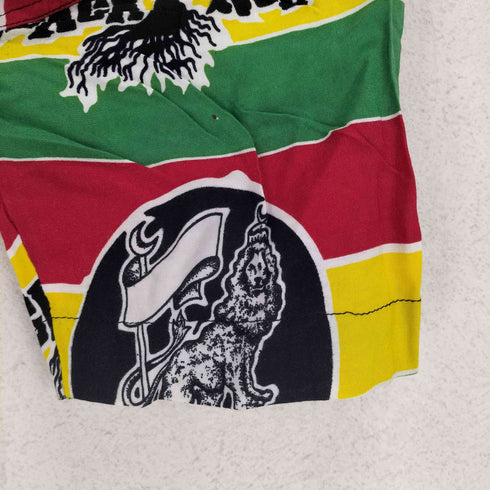 roots rasta reggae ラスタカラー半袖シャツ メンズ JPN:L