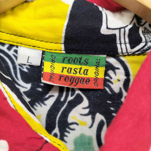roots rasta reggae ラスタカラー半袖シャツ メンズ JPN:L