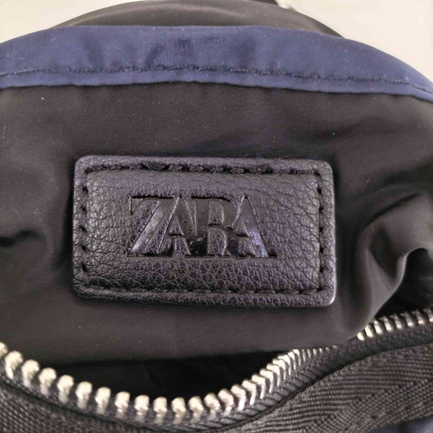 ザラ ZARA テキスト&チェーン ナイロン ショルダーバッグ レディース