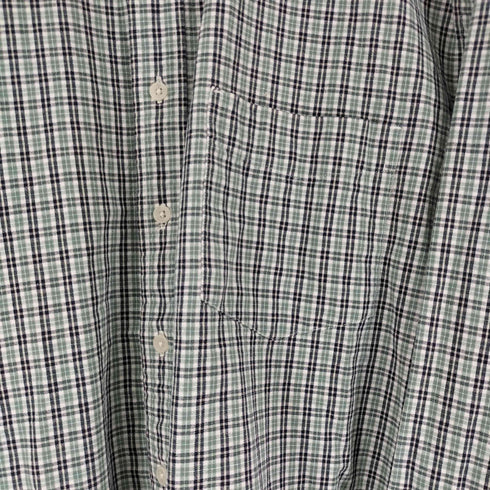 エディーバウアー Eddie Bauer 90s コットン BD L/S チェックシャツ メンズ import:L