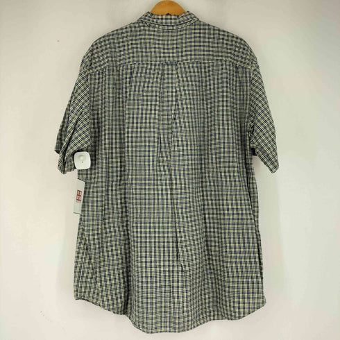 TRADER BAY リネン混 BD S/S チェックシャツ メンズ import:L