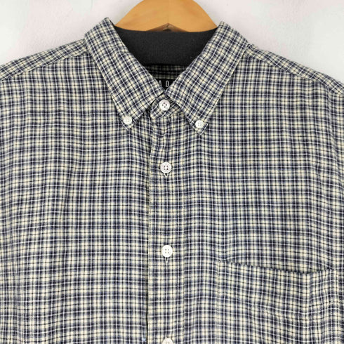 TRADER BAY リネン混 BD S/S チェックシャツ メンズ import:L